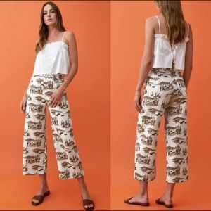 NWT Reformation Riza Linen Pants in Sonora Size 0